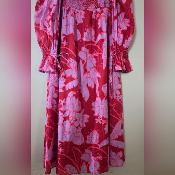 NWT Farm Rio Living Nature Burgundy Maxi Dress Size Small - Picture 9 of 14